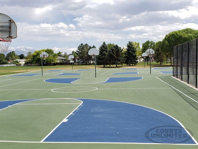 Commerical Basketball Court UT Courts Unlimited Sports Surfacing